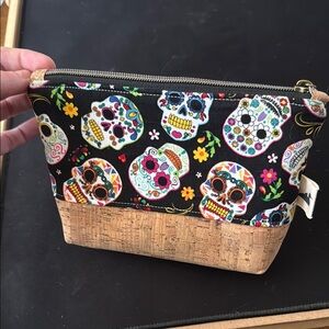 Colorful Skull Print cork Women's Bag